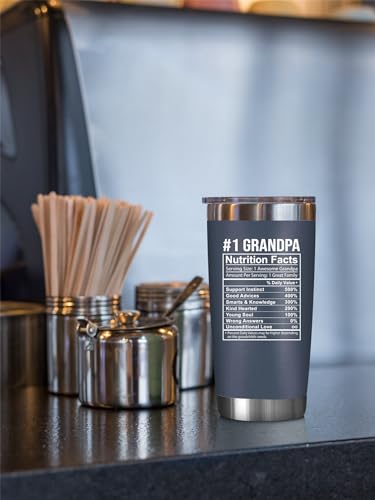 Image of NewEleven Fathers Day Gift For Grandpa - Grandpa Birthday Gifts From Granddaughter, Grandson - Unique Birthday Present Ideas For Grandfather, Promoted To Grandfather - 20 Oz Tumbler Navy