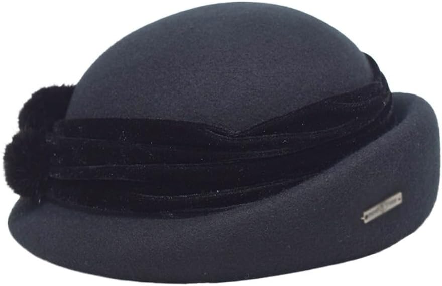 Autumn and Winter Beret Women's Velvet Ball Stewardess Hat