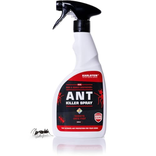 Karlsten Ant Killer Spray | Extra-Strong Cypermethrin | Fast-Acting Red & Black Ant Killer | Indoor & Outdoor Insect Control | Long-Lasting Protection | 500ml