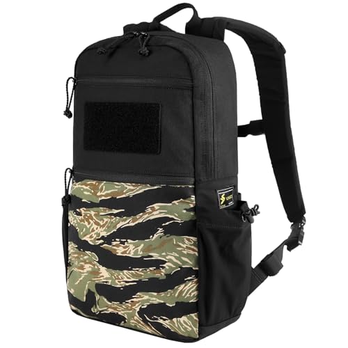 Votagoo Mochila Defender 15L Estrutura de Carbono, Nylon 500D Mochila Assault Dia a Dia para Homens (Preto)