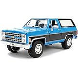Jada Toys Just Trucks 1:24 1980 Chevrolet Blazer K5 Die-cast Car Blue/Black, Toys for Kids and...