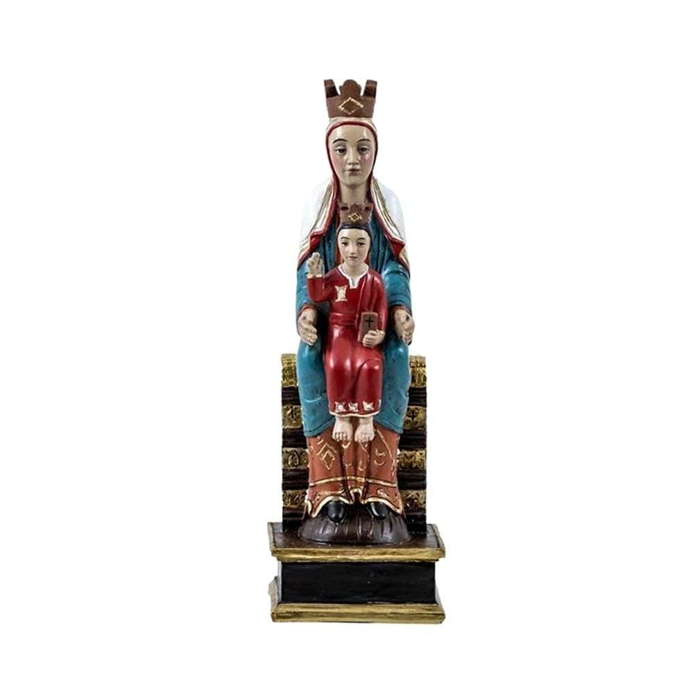 Virgen Románica figura religiosa de 20 cm. imagen acabada en resina