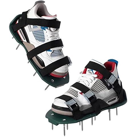 Gardenised QI004603.GN Lawn and Garden Aerator Spike Shoe, Green Cover