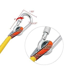 X XBEN Outdoor Climbing Rope 20M (64ft) Rock Climbing Rope, Escape Rope Climbing Equipment Fire Rescue Parachute Rope (64 Foot) - Orange