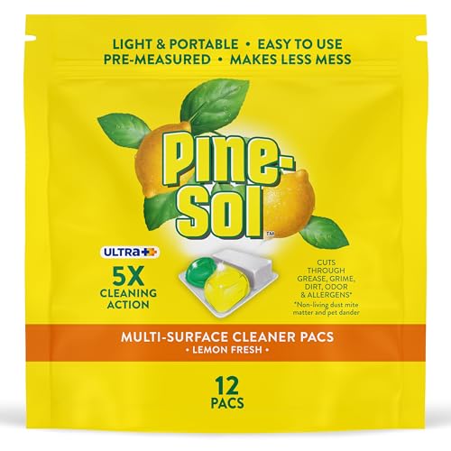 Pine-Sol Ultra+ All Purpose Cleaner Pacs Lemon Scent - 12 Count