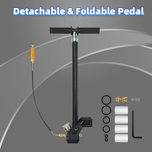 Ngcyge 30Mpa 4500Psi Pcp Hand Pump,Four Stage Hand Pump,High Pressure Hand Pump,Stainless Steel,Suitable For Pcp Air Guns,Paintball Gun,Hpa Gas Tanks,Different Bike Tire Inflation thumb #6