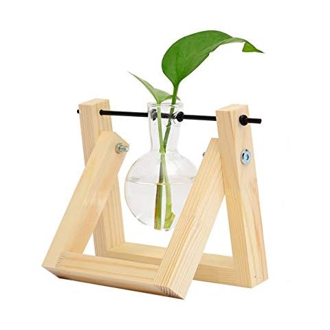 belupai Retro Plant Bulb Vase with Stand Cover