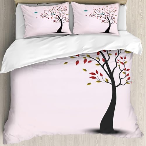 Ensemble housse de couette oiseau pour un sommeil serein