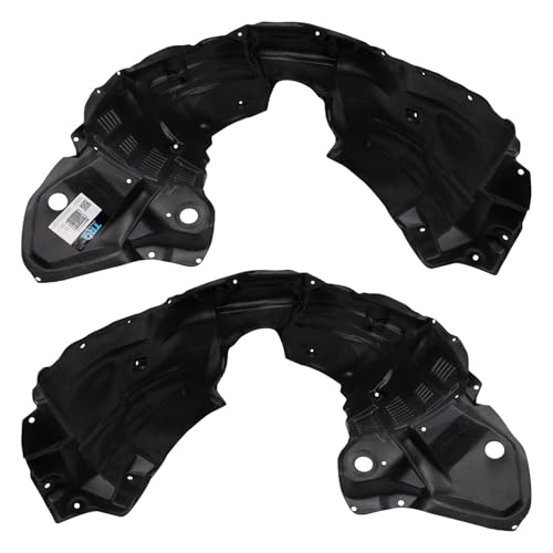 Image of TRQ Front Driver and Passenger Side Inner Fender Liner Set Compatible with 2014-2018 Toyota Highlander V6 3.5L