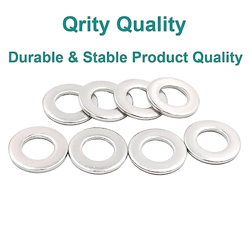 Qrity 20PCS Round Screws Bolts Washers, Carbon Steel Flat Washer, Seal Washer Spacer - Image 3