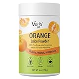 Vegs Orange Juice Powder - Freeze Dried Organic Orange Juice Concentrate Instant Drink Mix Powder, Baking, Dessert Flavoring - Real Fruit Hydration with Electrolytes & Antioxidants, Sugar Free - 6 oz