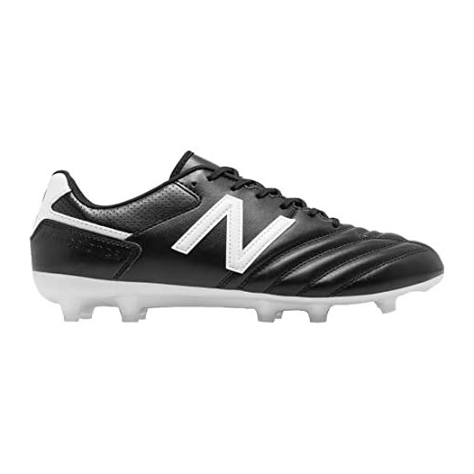 New Balance Men's 442 Firm Ground V1 Soccer Shoe, Black/White, 4