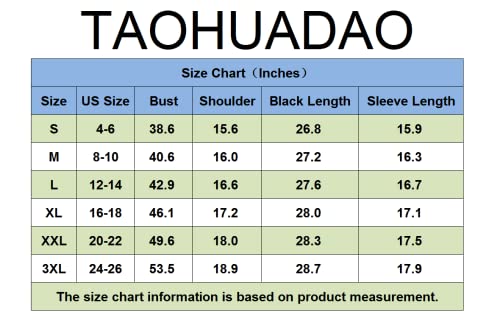 Taohuadao Womens 2023 Casual V-Neck Loose Tunic Top For Leggings 3/4 Sleeve Chiffon Blouse Shirt Tops 2X-Large, Blue #TOP3