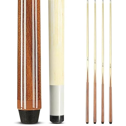 Players Set of One Piece House Pool Cue Sticks - Professional Quality for Commercial Or Residential Use (4 Cues)