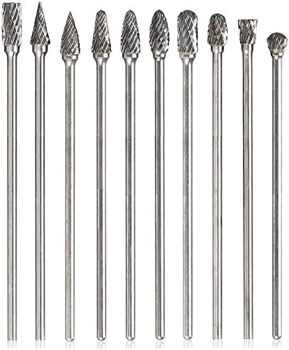 20-Piece Tungsten Carbide Rotary Burr Set - 3mm (1/8") Shank For Wood, Metal, Plastic Engraving - View #2