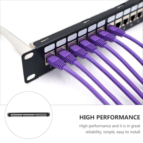 Patch panel 24 puertos Cat6a UTP, accesorio de gestión de red para rack 19" 6