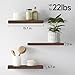 BAYKA Floating Shelves for Wall, Wall Mounted Rustic Wood Shelves for Bathroom, Bedroom, Living Room, Kitchen,Small Hanging Shelf for Books/Storage/Room Decor (Walnut-Like, Set of 3, 15.7in)