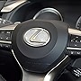 PIFOOG for Lexus Accessories Bling Steering Wheel Cover Emblem Decal RX 350 GX 460 NX 300 ES GS is CT LX RC Car Interior Stickers Crystal Zinc Alloy Silver 2PCS