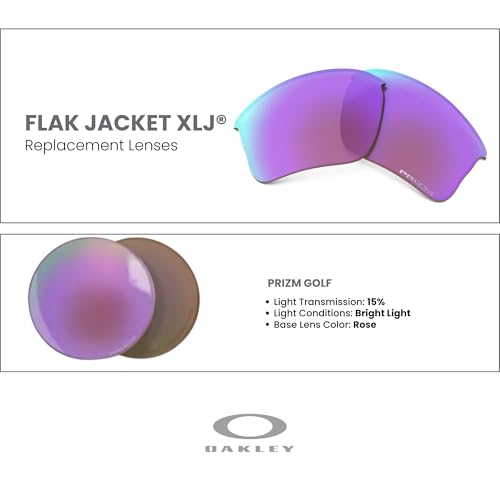 Image of Oakley Flak Jacket XLJ OO9009 Replacement Lenses for Men for Women | In Black Iridium, Prizm Daily & Prizm Golf. Polarized options available. Bonus 4-piece care kit included.