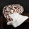 Sherpa Fleece Throw Blanket - 50x60-Inch Machine-Washable Reversible Throw - Fluffy Blankets for Couch, Chair, or Bed by Lavish Home (Giraffe) #4