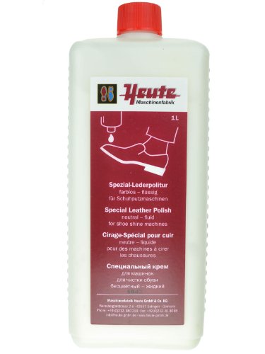 polish machine for shoes - Heute Cream Polish for Shoe Shine Machines - Neutral 1lt (2.11 US Pints)