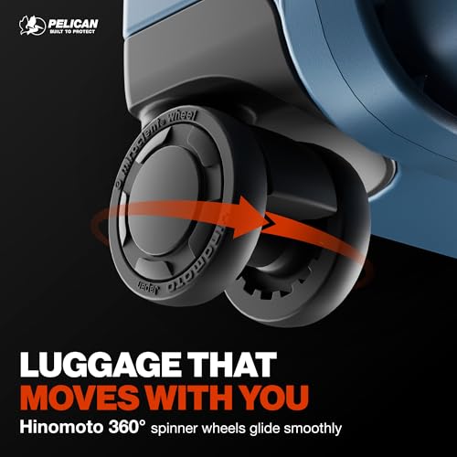 Image of Pelican ATX Luggage - Hardside Carry On Luggage with Wheels - 22 Inch Carry On Bag - Airline Approved (Indigo)