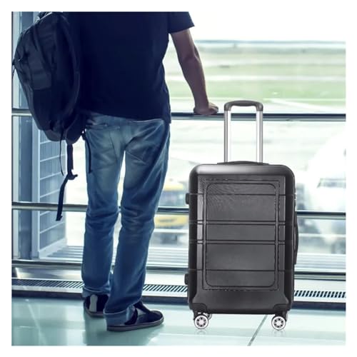 MUdson Trunk 20" Black Luggage Travel Bag Trolley Bag Suitcases Luggage Set Durable3