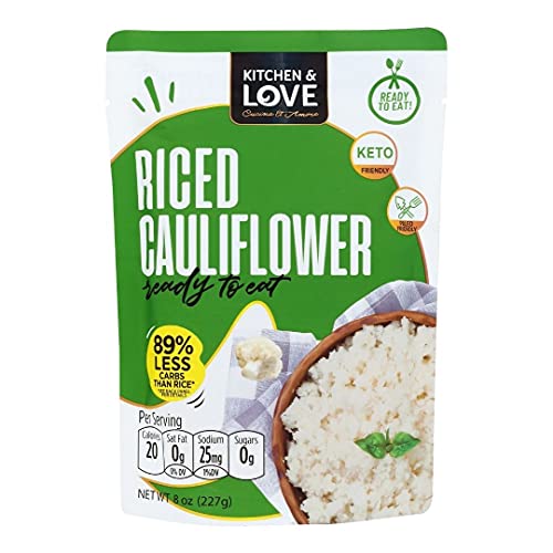 image for Kitchen & Love Riced Cauliflower 8 oz (6 Pack) | Low Carb Rice Alterna
