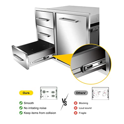 Globamboo 42141 Outdoor Kitchen Drawer Combo, Bbq Access Trash Drawer Combo thumb #5