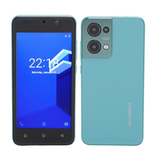 Teléfono Celular Libre, Smartphone Ultra Delgado, Pantalla HD 5.0 Pulgadas, 4GB RAM 32GB ROM, Cámara Dual 8MP, Reconocimiento Facial, Dual SIM, WiFi, BT, Android12, Batería