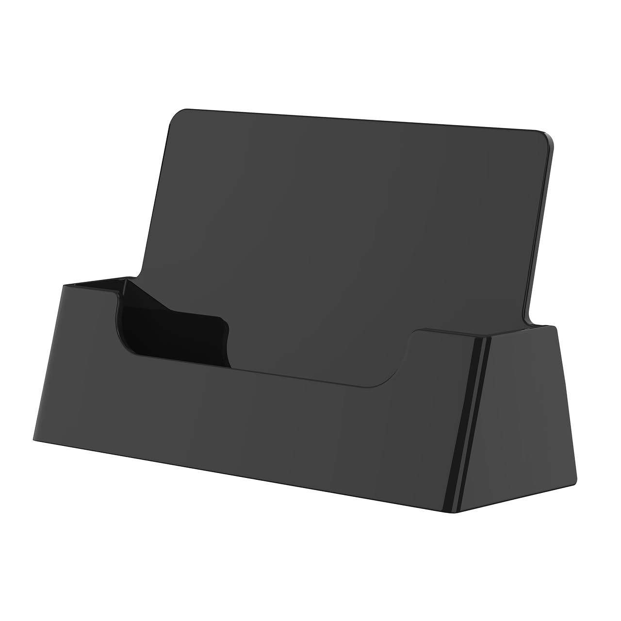 Marketing Holders Business Card Holder Desktop Display for 3.5" x 2" VIP Membership and Rewards Cards Black Acrylic Countertop Display Stand for