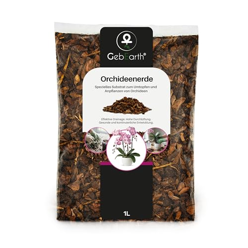 GebEarth | Orchideenerde Substrat für Orchideen 1 Liter Professionelle Orchideenerde für alle Orchideen
