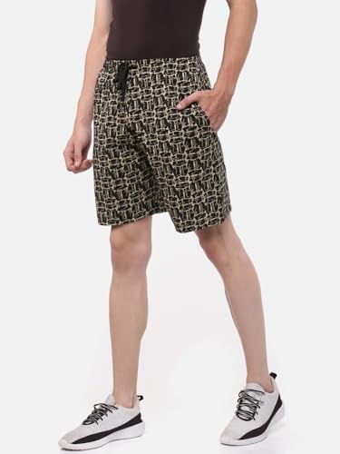 Image of Dollar Solid Men's Shorts | All-Over Print | One Side Zipper Pocket with Label Branding | Self Waistband with Drawcord | Wide Array of Attractive Prints