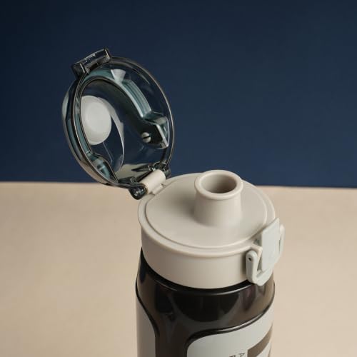 Image of Nayasa Turbo Water Bottle 730ml | BPA Free Plastic | Leak Proof Push Button Cap | School, Office Use | Black