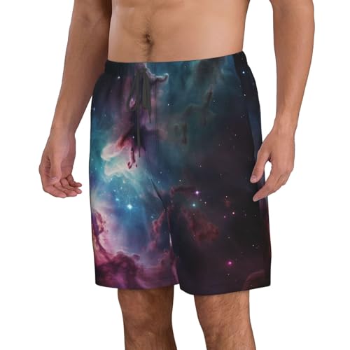 Men's Swim Trunks Quick Dry Bathing Suits Space Nebula with Cluster Beach Board Shorts Swimwear with Pockets2