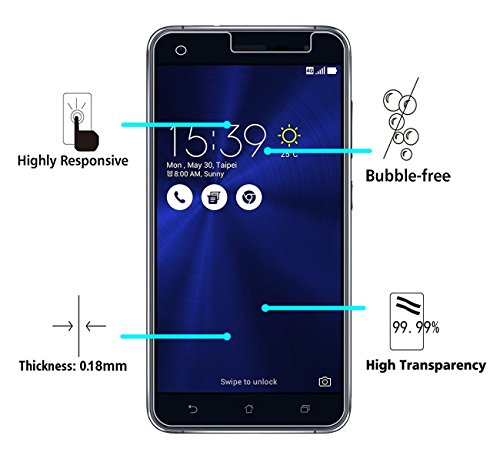 2 x Pellicola Vetro Temperato Asus Zenfone 3
