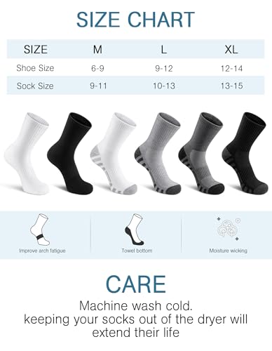 Airacker Athletic Socks Sport Running Calf Socks Performance Cushioned Breathable Crew Socks For Men Women thumb #7