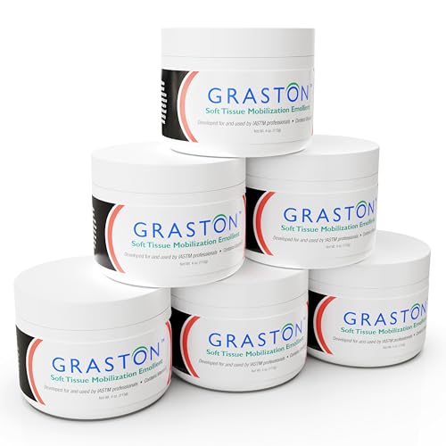 Image of Graston Technique Vitamin E Emollient Massage Cream, 4oz, IASTM, 6-Pack | Massage lotion for physical therapy, enriched emollient formula