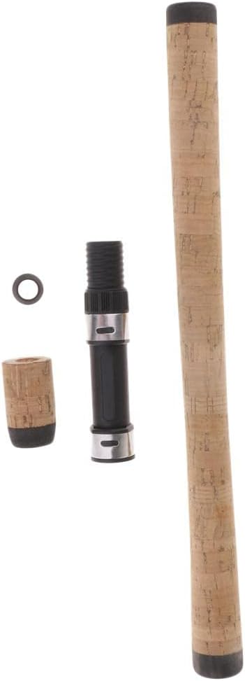 B Baosity 2 2sets/Pack Fishing Rod Handle Kit DIY Rod Building Repair Soft Cork Grip