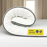 Brightr® Titan Deluxe Firm Orthopedic Extra thick 8cm Orthopaedic Mattress Topper for Single Size Bed, soothes back, hip & shoulders pains, 2-in-1 Firm/Extra Firm 90x190cm
