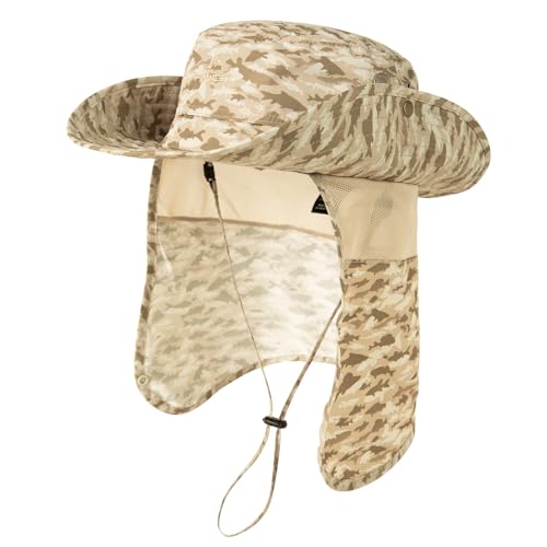 Image of Comhats Oversized XL XXL Waterproof UPF50+ Neck Flap Protection Cover Wide Brim Golf Packable Sun Hats for Men