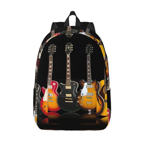 Sac à dos infirmière et voyage imprimé guitare électrique grand volume pour femme adulte