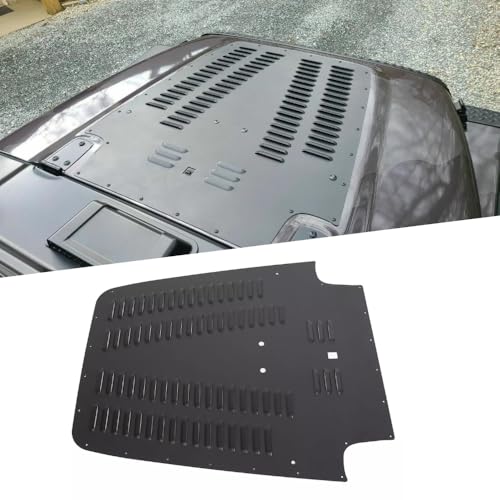 POWECHOX Black Vented Engine Cooling Panel Hood Louver Compa