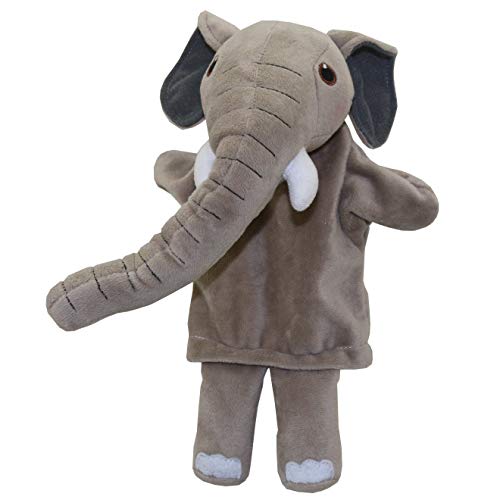 Marionnette à main éléphant avec tronc mobile pour l'éveil et les histoires de votre enfant