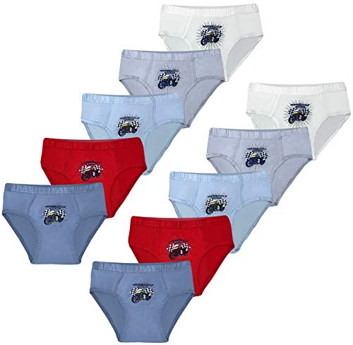 PiriModa - Calzoncillos Slips de algodón para niño, 5/10 Unidades, Tallas 92-164, Edad 2-14 años Modell 5-10 Stück 92/98 cm (2-4 Años)