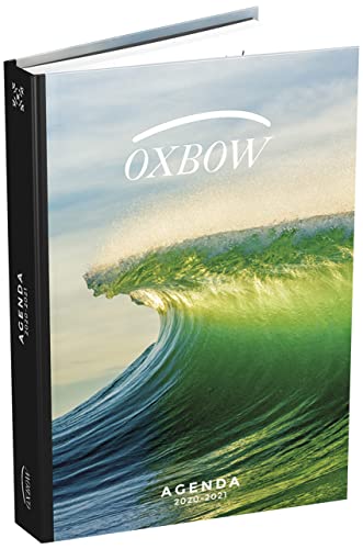 OXBOW Agenda Scolaire Wave 2020 - 2021 Format 12x17cm Journalier 352 Pages Couverture Rigide Vert