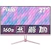 Pixio PX27U Wave Pink 27 inch 160Hz Refresh Rate 4K 3840x2160p Resolution Fast IPS Panel 1ms GTG Response Time 4K Pink Gaming Monitor with Adaptive Sync