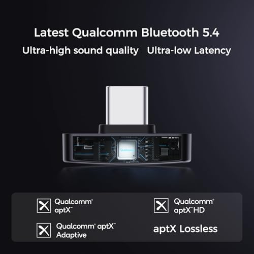 Image of Questyle QCC Dongle Pro USB-C Bluetooth Adapter, Bluetooth 5.4 Audio Adapter with LDAC,aptX Lossless& aptX-Adaptive, Wireless Lossless Transmitter to Connect Wireless Headphones & Earbuds