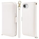 ラスタバナナ ケース カバー iPhone17 e 16 e 共用 手帳型 ハンドストラップ付き ホワイト スマホケース 8621IP5EBHSWH