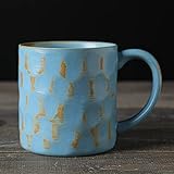 ☕ Sensación cómoda de la mano, conveniente y que ahorra mano de obra. Lubricación de boca de copa: cocción a alta temperatura, boca redonda, forma elegante, a todo color. El fondo es antideslizante: el fondo no está vidriado, lo que aumenta la fricción y no es fácil de deslizar.